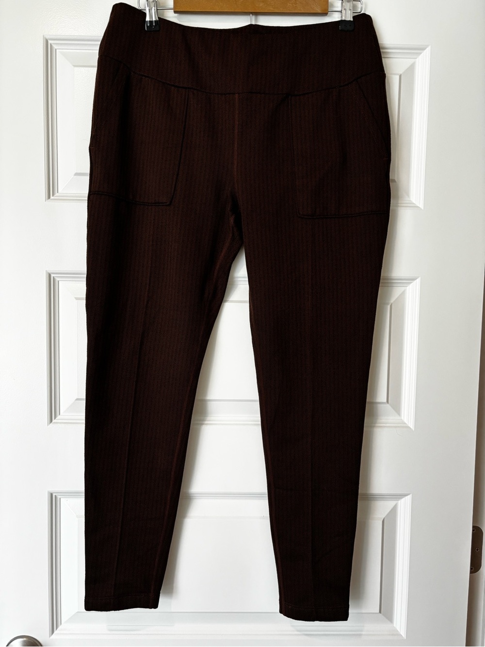 Mondetta Dark Brown Slim Ponte Pull-On Pants